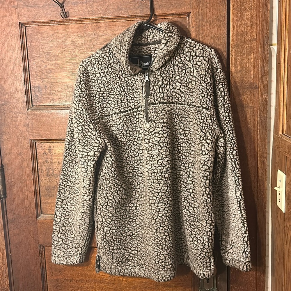 Boxercraft Quarter Zip Sherpa Pullover Jacket Sz L
